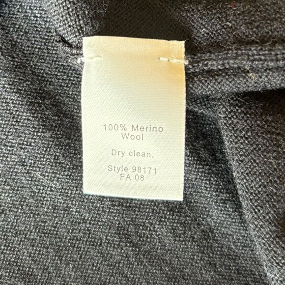 J Crew Merino Wool Sweater Black V Neck Lightweight Soft Men Size XL - Picture 4 of 6